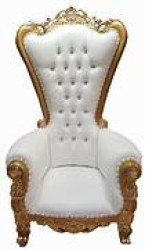 Gold Trim Throne Chair