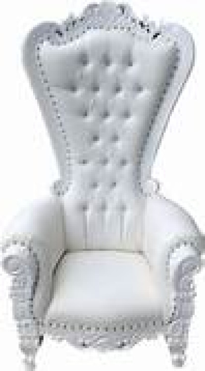 White Trim Throne Chair