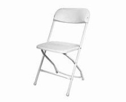 white foldable chair