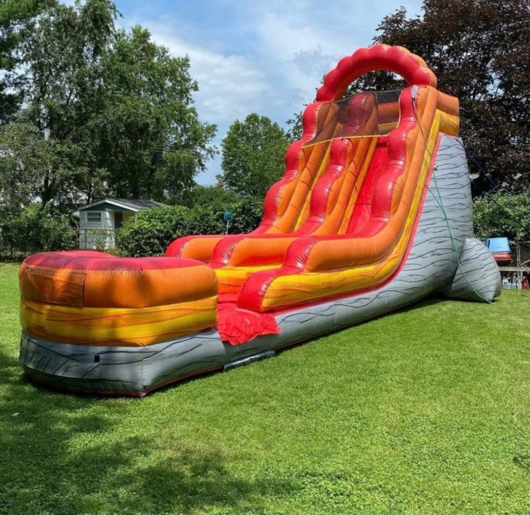 15 Ft Fire Marble with Inflated Pool